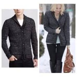 Rag & Bone Target Neiman Marcus Unisex Shawl Collar Knit Cardigan Wool/Cotton L